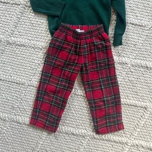 The Beaufort Bonnet Company Red and Green Plaid Kids Pants